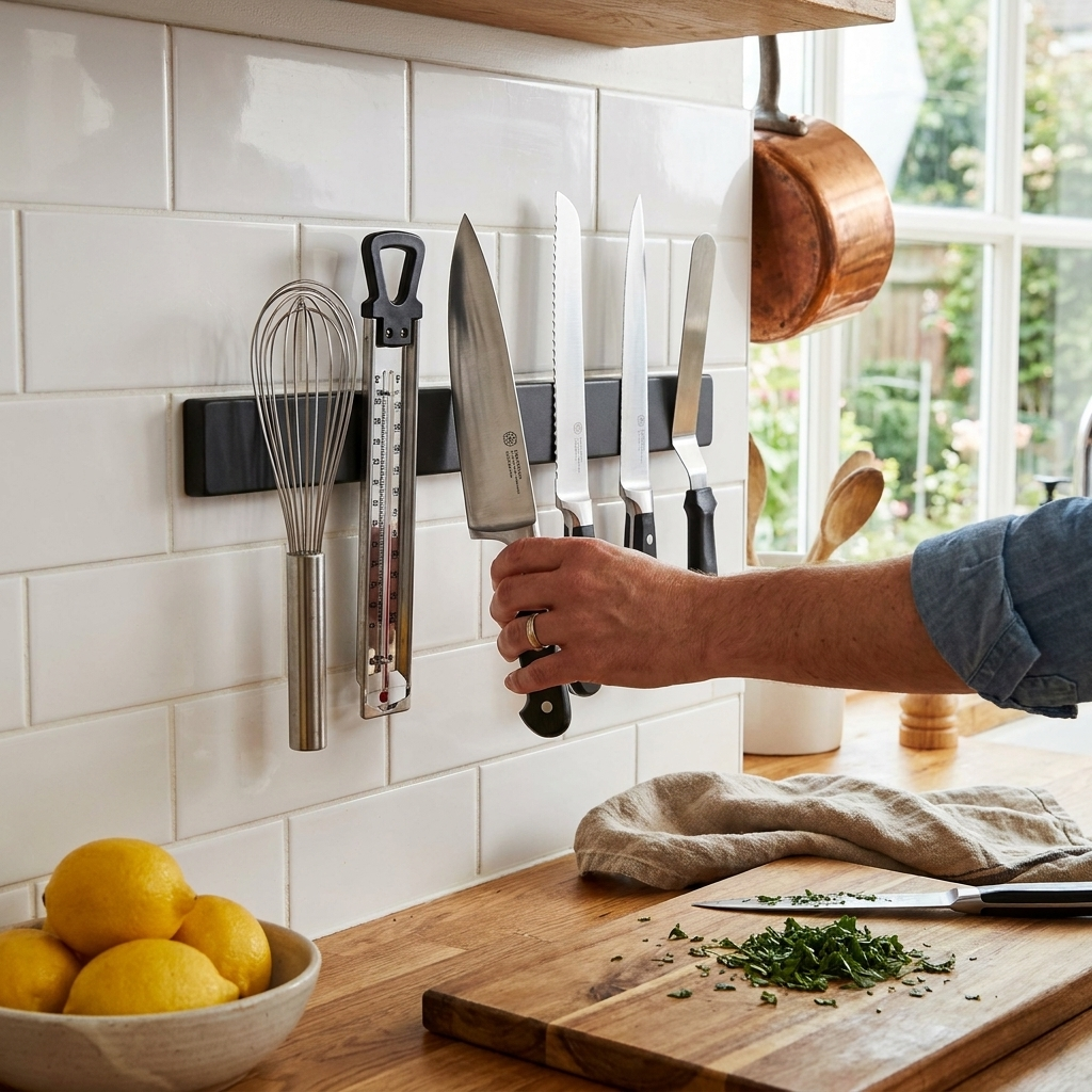 Sollievo 14-Inch Magnetic Knife and Tools Holder lifestyle