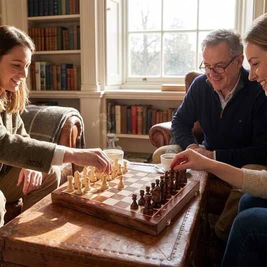 Sollievo Wooden Chess Set lifestyle