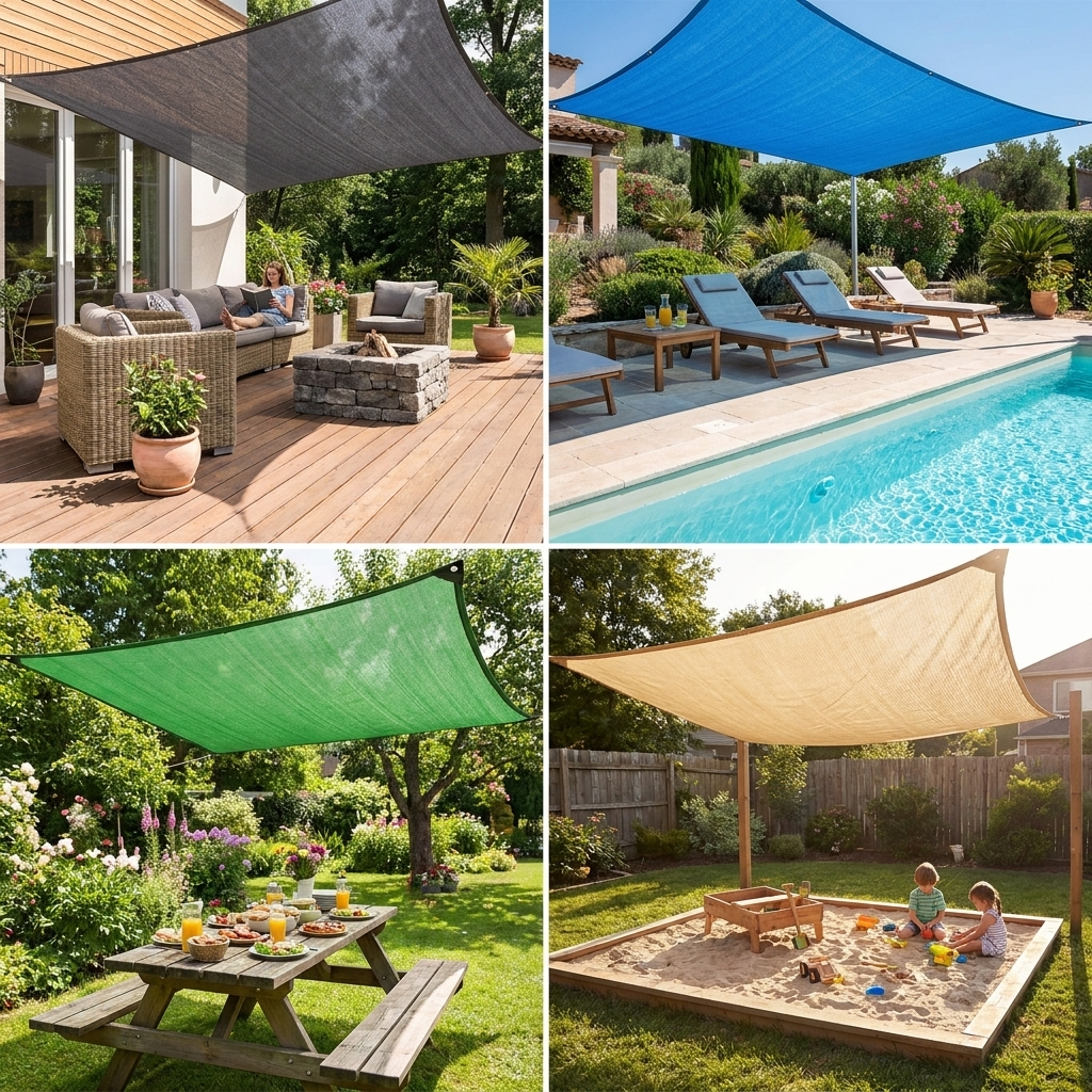 Sollievo Outdoor Sun Shade Sail Canopy lifestyle