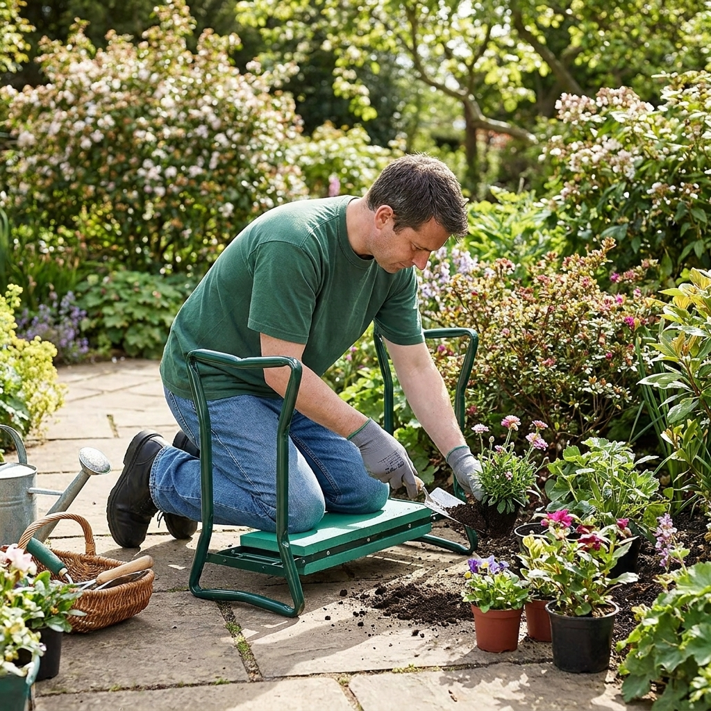 Sollievo Ergonomic Garden Kneeler and Seat lifestyle