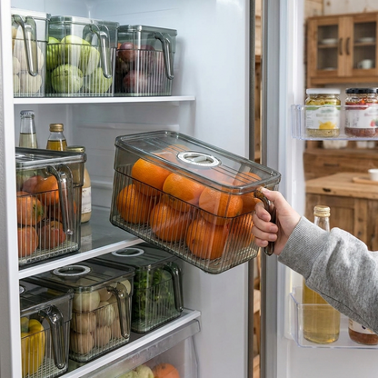 Stackable Fridge Storage Bins lifestyle