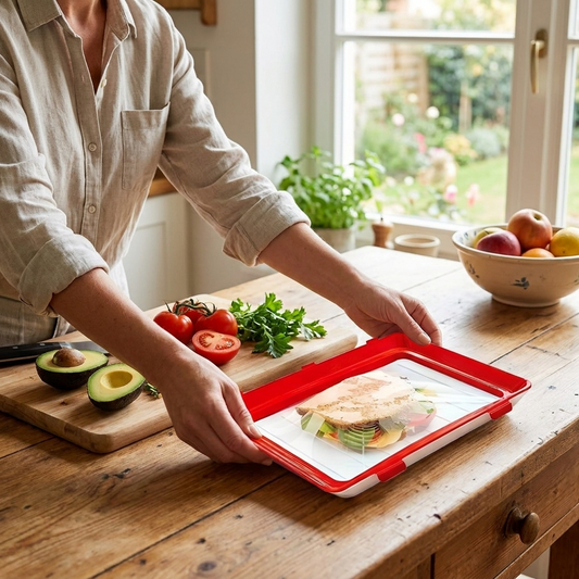 Adjustable Food Preservation Tray lifestyle