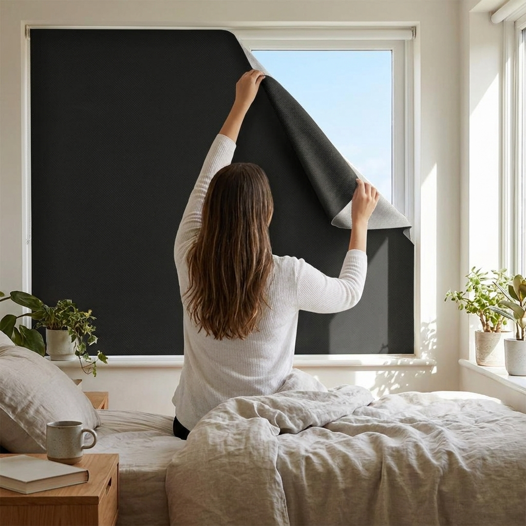 Static Cling Blackout Window Shade lifestyle