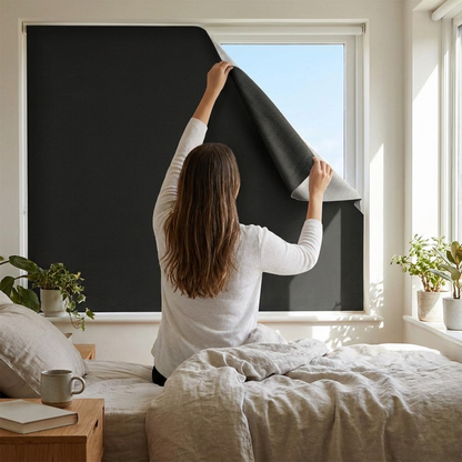 Static Cling Blackout Window Shade lifestyle