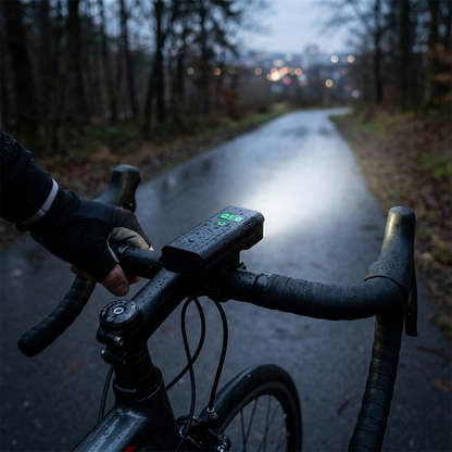 5000 Lumen Rechargeable Bike Light lifestyle