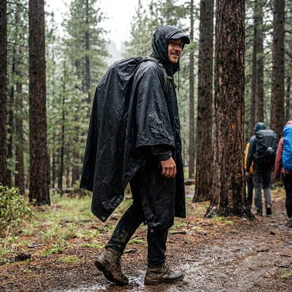 Packable Rain Poncho lifestyle