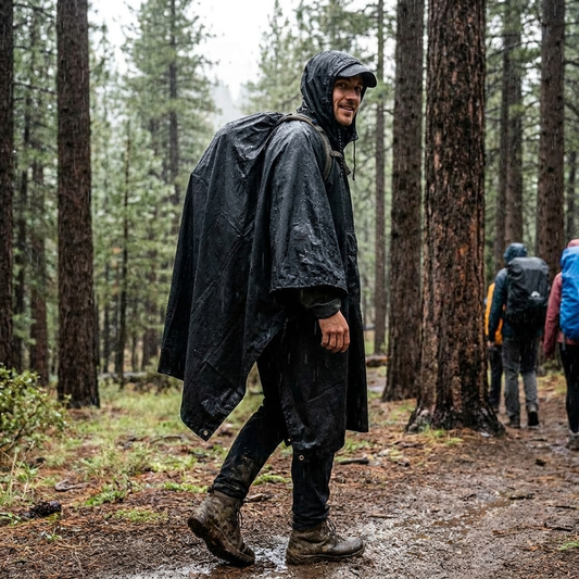 Packable Rain Poncho lifestyle