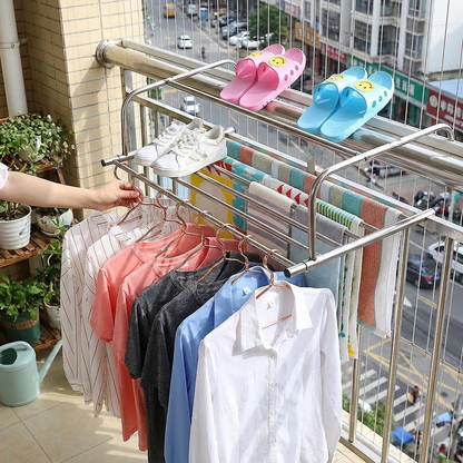 Extendable Foldable Balcony Clothes Dryer lifestyle