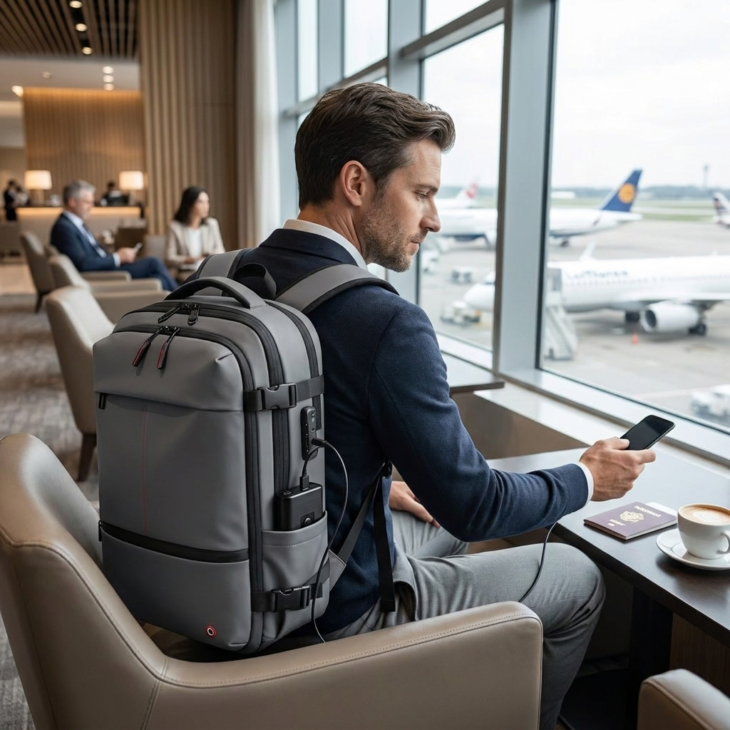 Structured Rucksack with Compression System lifestyle