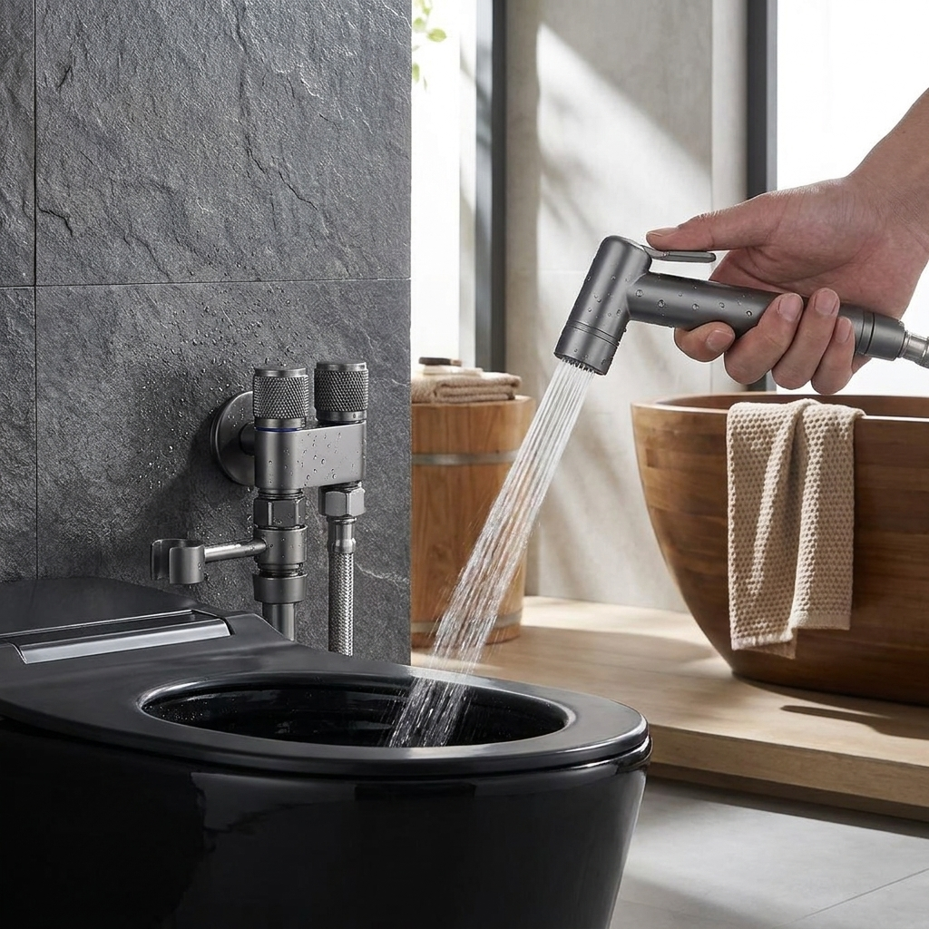 Sollievo Toilet Bidet Shower Faucet lifestyle