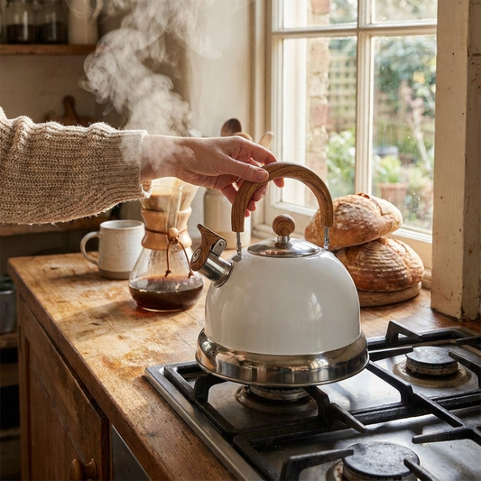 Sollievo Whistling Stovetop Kettle lifestyle
