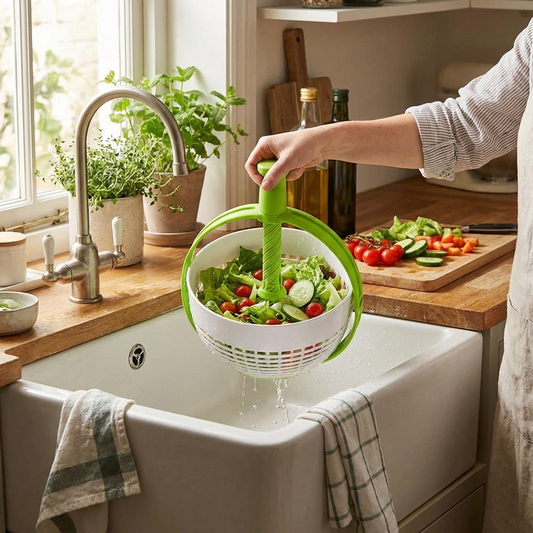 Sollievo Spin & Drain Salad Bowl lifestyle