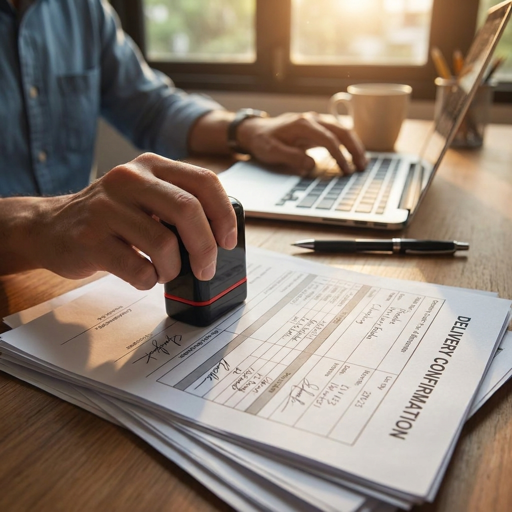 Sollievo Custom Signature Stamp lifestyle