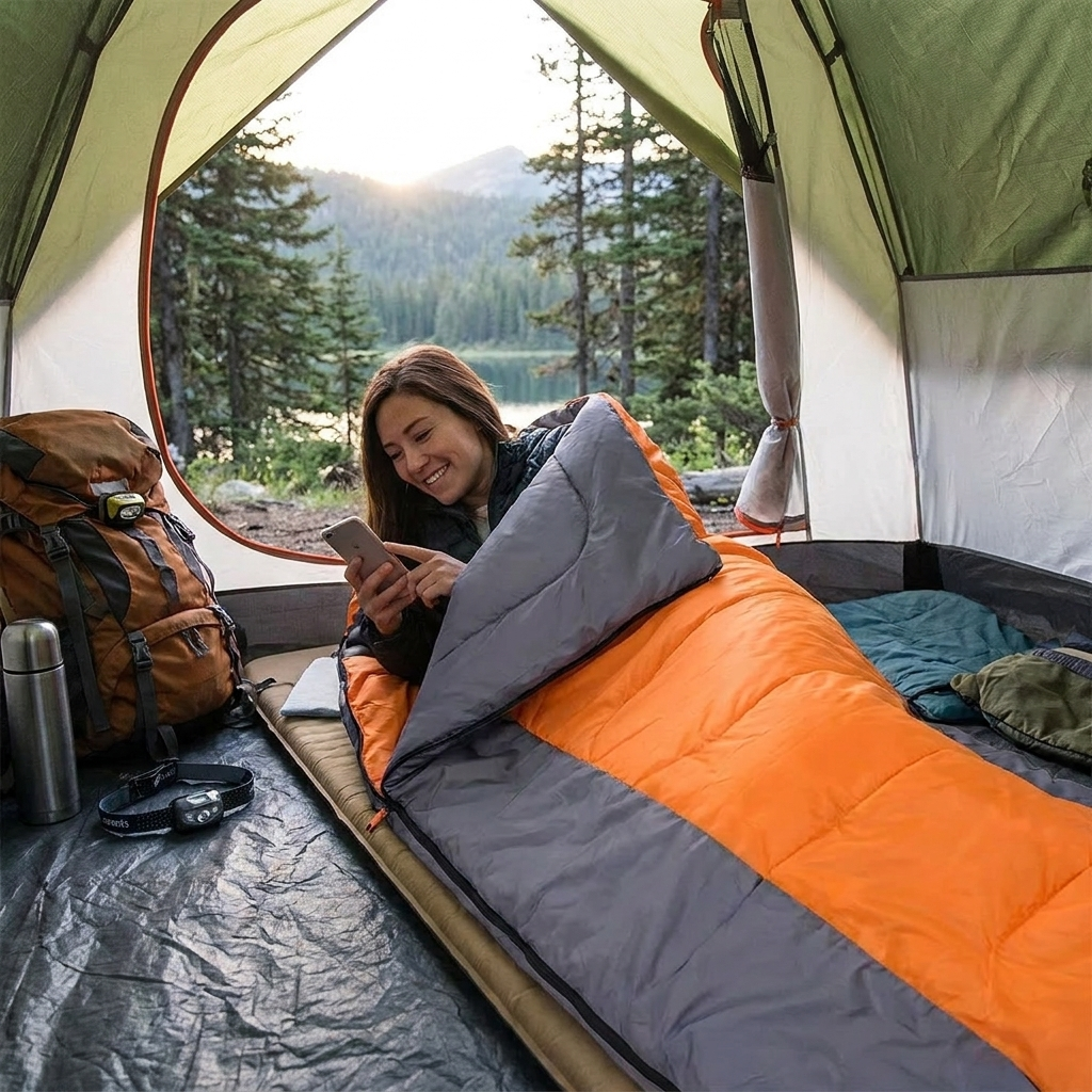 Sollievo Convertible Sleeping Bag for Adults lifestyle