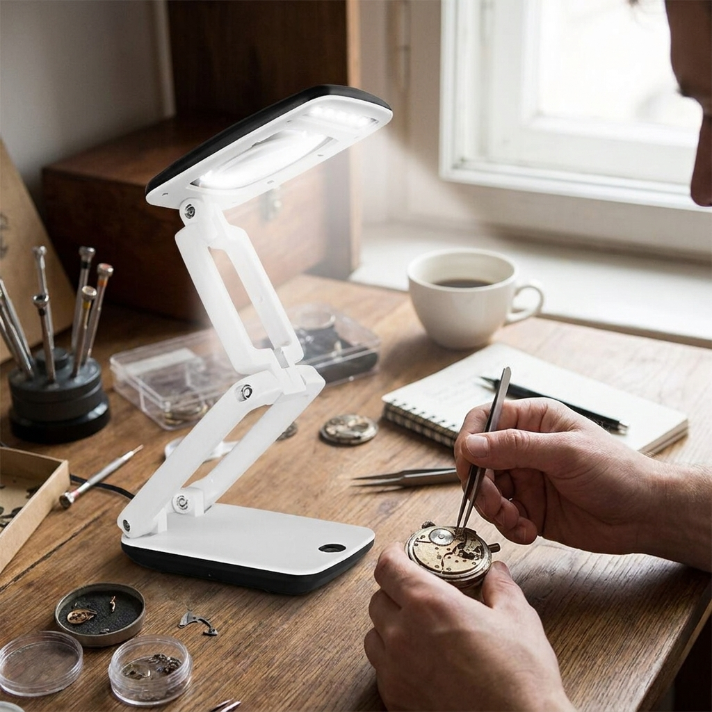 Sollievo Full-Page Floor Magnifying Lamp lifestyle