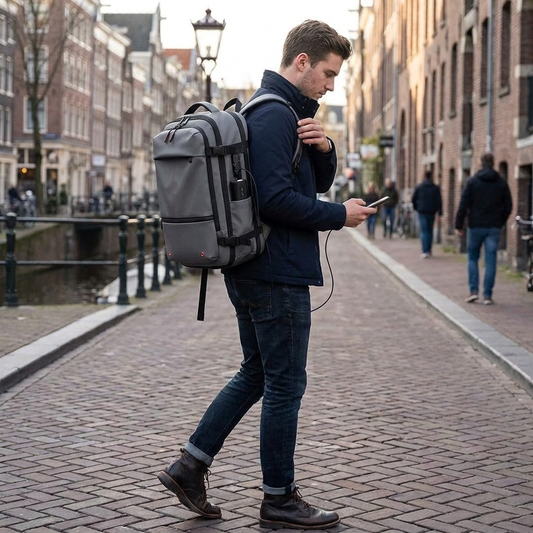 Sollievo Compression Travel Backpack lifestyle
