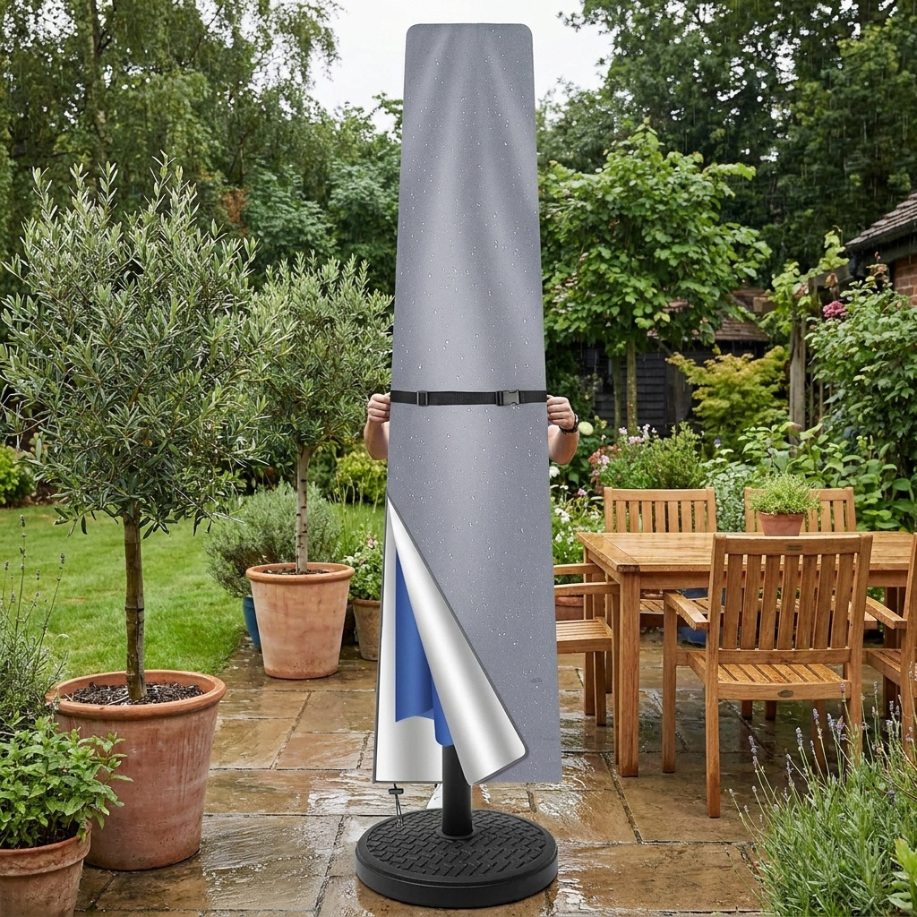 Sollievo Waterproof Parasol Cover with Telescopic Rod lifestyle