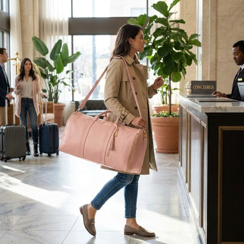 Sollievo Expandable Travel Duffel Bag lifestyle