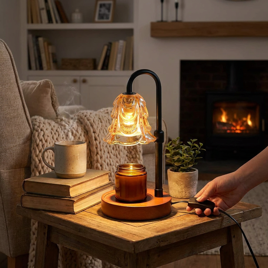 Sollievo Flower Candle Warmer Lamp lifestyle