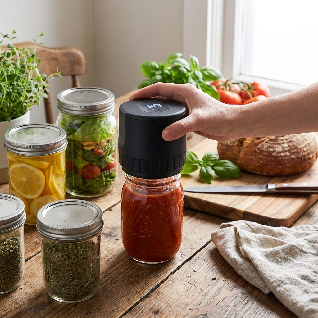 Sollievo Universal Jar Vacuum Sealer lifestyle