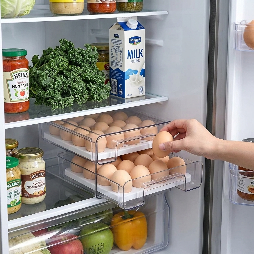Sollievo Egg Storage Container for Fridge lifestyle