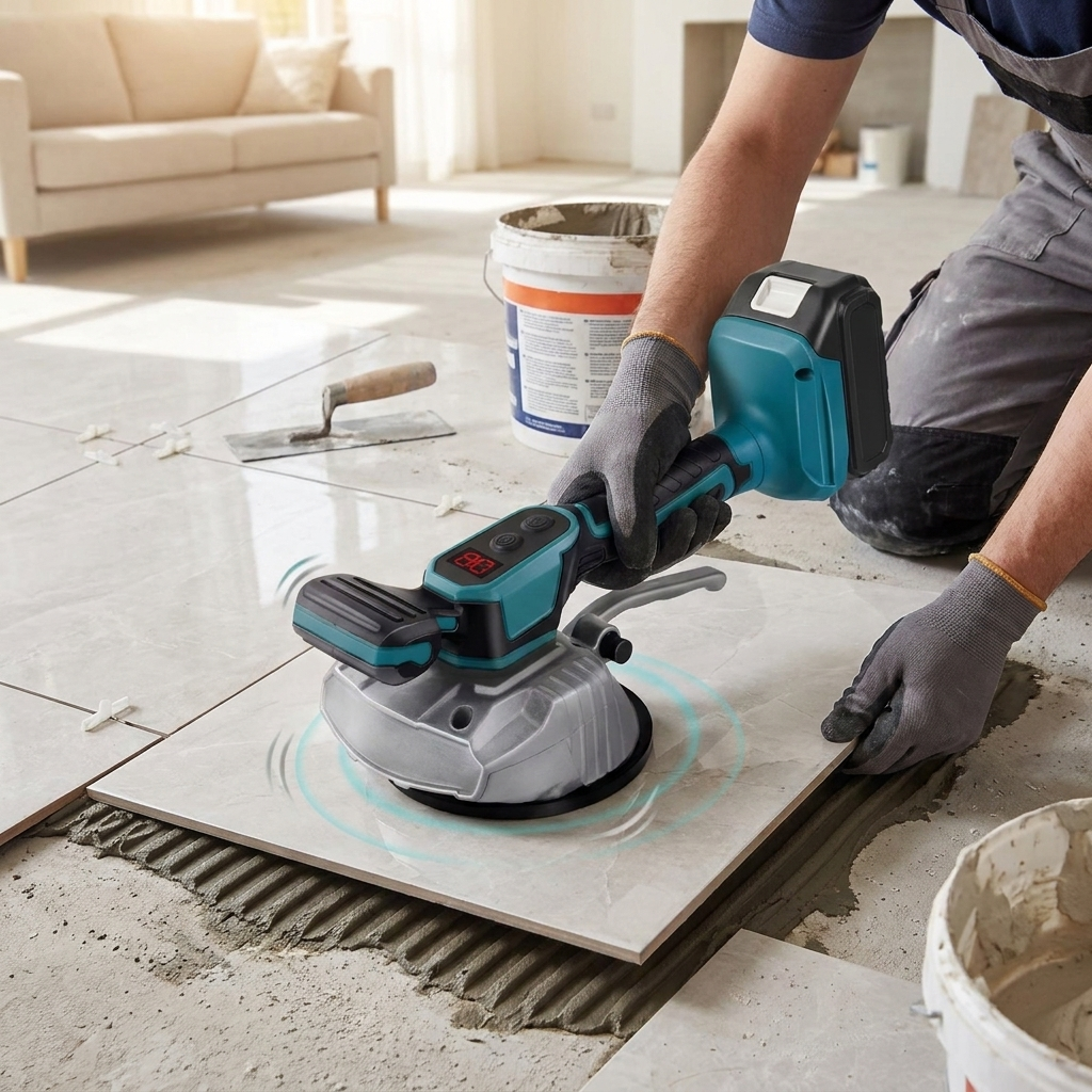 Sollievo Tile Suction and Vibration Leveling Tool lifestyle