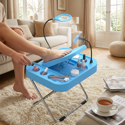 Sollievo Adjustable Pedicure Rest with LED Magnifier lifestyle