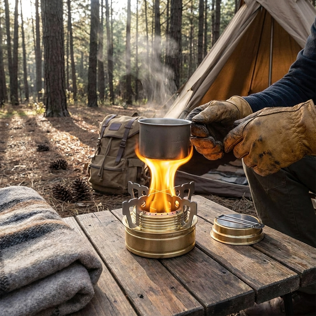 Sollievo Mini Portable Alloy Camping Stove lifestyle