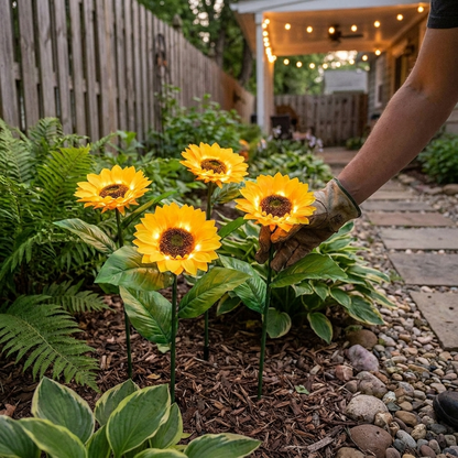 Sollievo Solar Sunflower Garden Light lifestyle