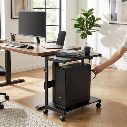 Sollievo Height-Adjustable Illuminated Panel CPU Cart