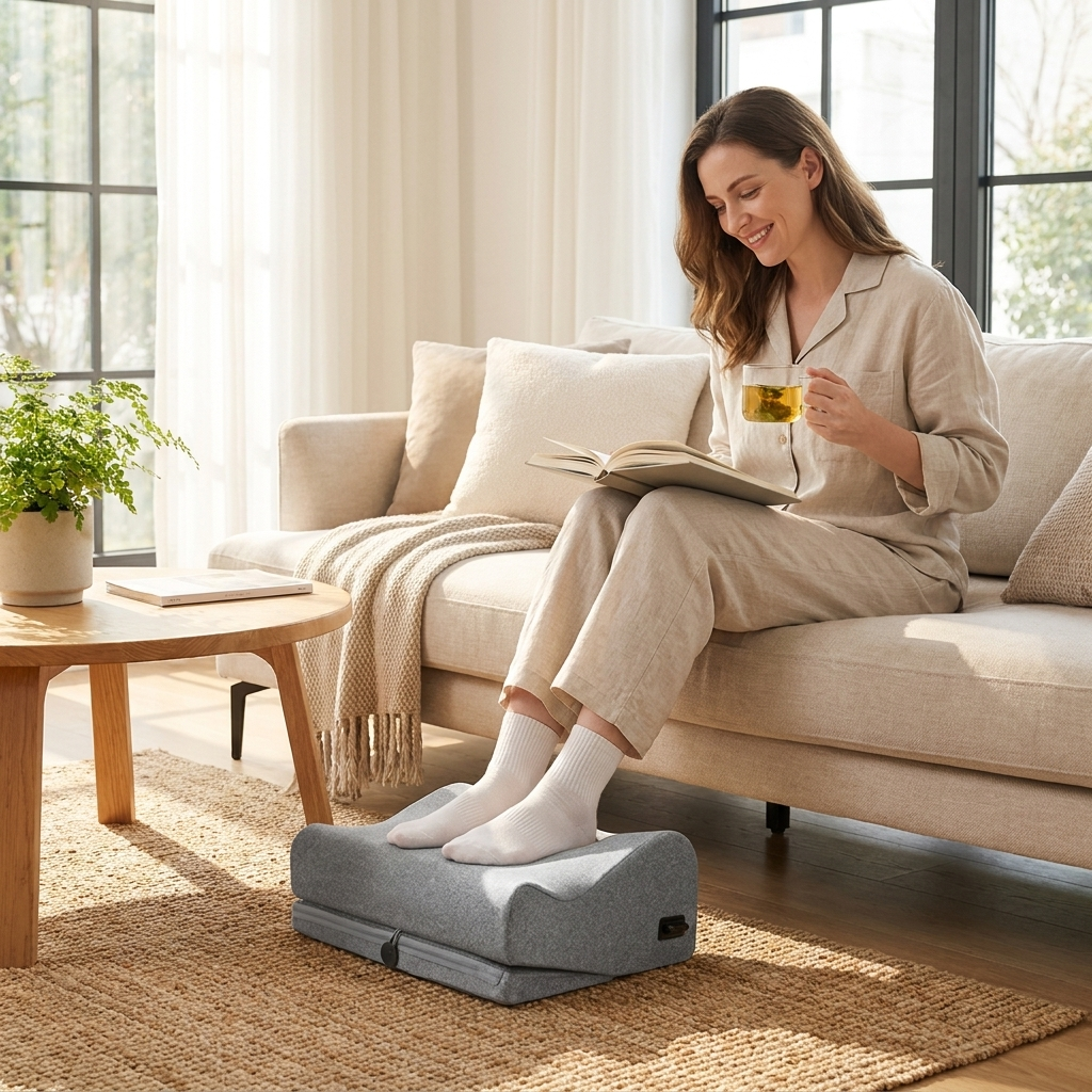 Heated Vibration Footrest for Under-Desk Comfort