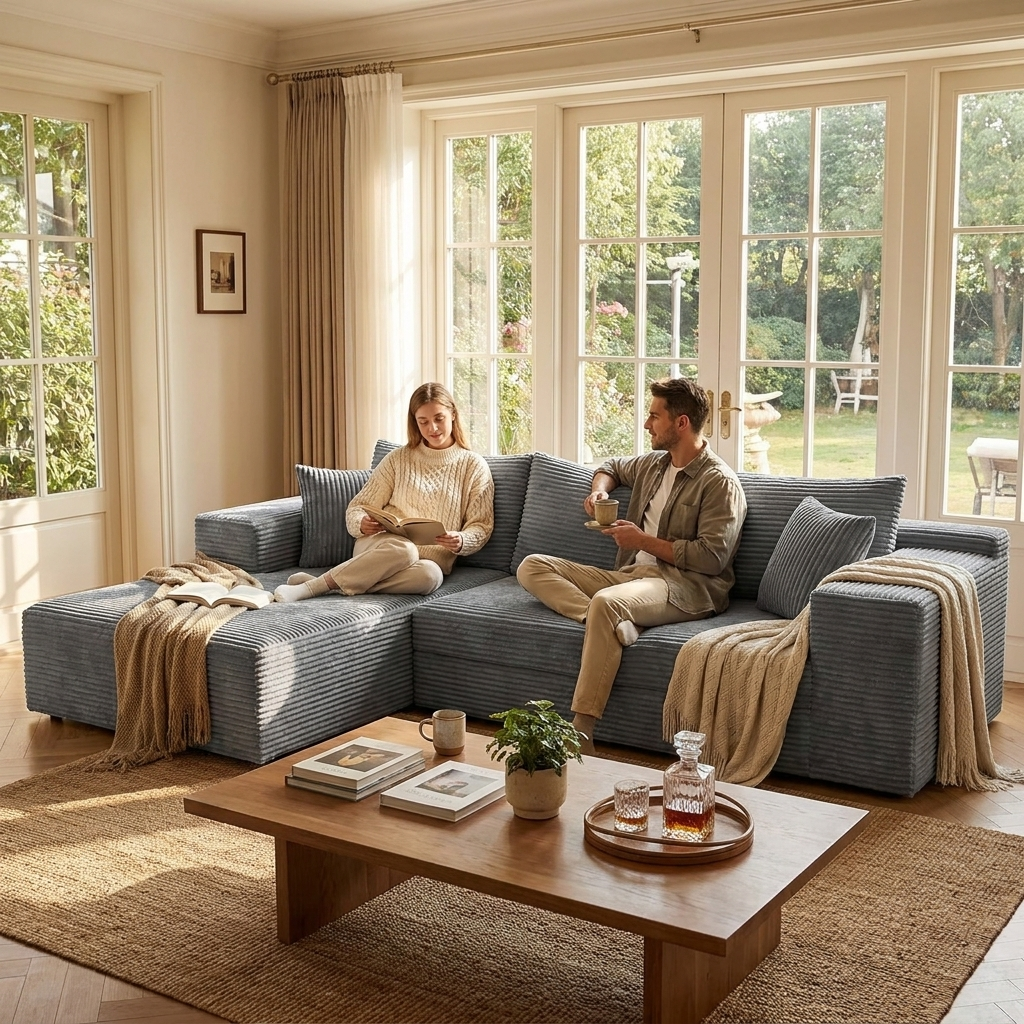 L-Shape Chaise Cloud Sofa