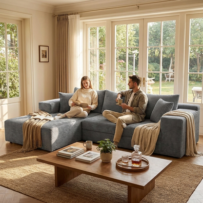 L-Shape Chaise Cloud Sofa