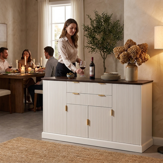 Rustic Wooden Coffee Bar