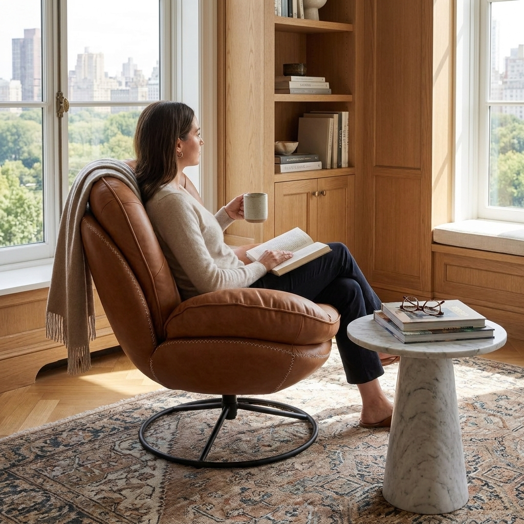 Camden, Modern Swivel Lounge Chair