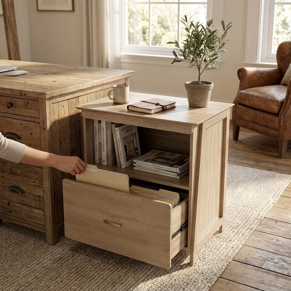 Ark EL, 29" Display File Storage Cabinet, Oak