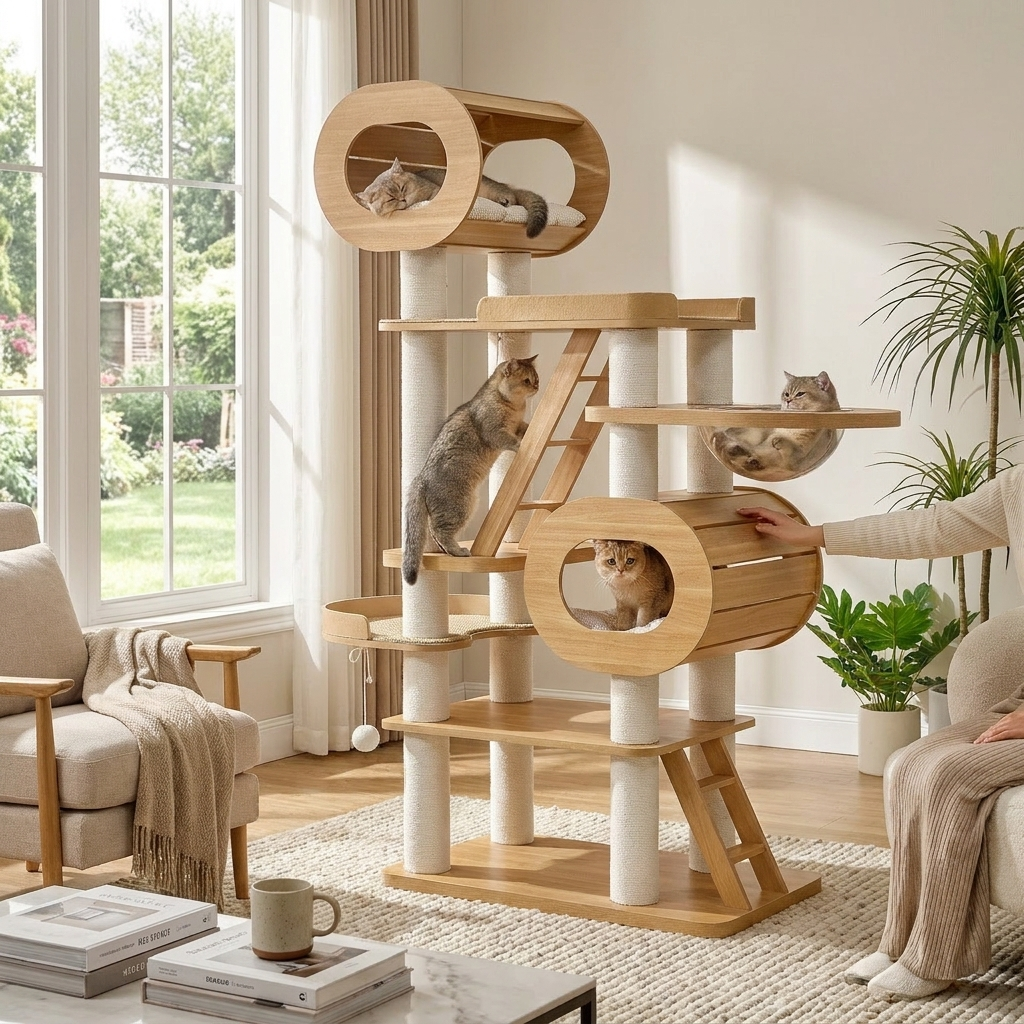 Babylon, 76" Extra Large Multi-Cat Tree Tower
