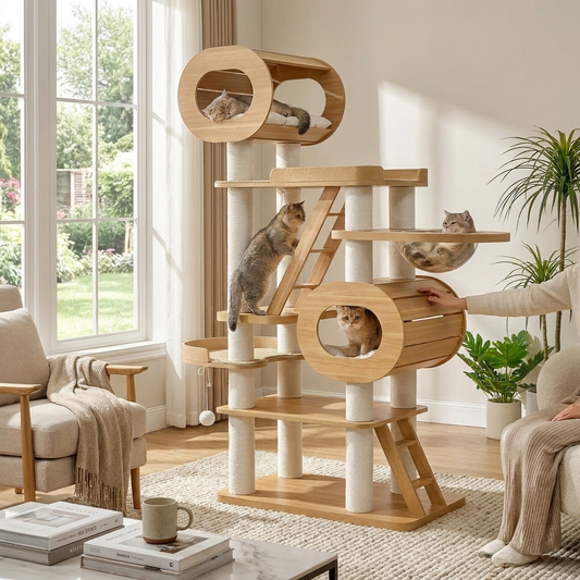 Babylon, 76" Extra Large Multi-Cat Tree Tower