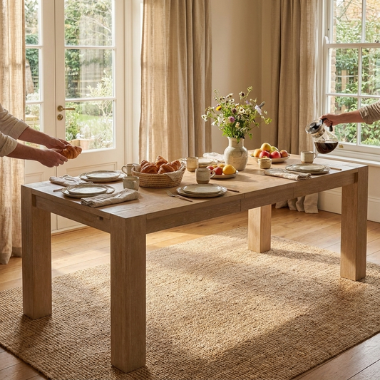 Edora Oak Extendable Dining Table (70.9-92.5)