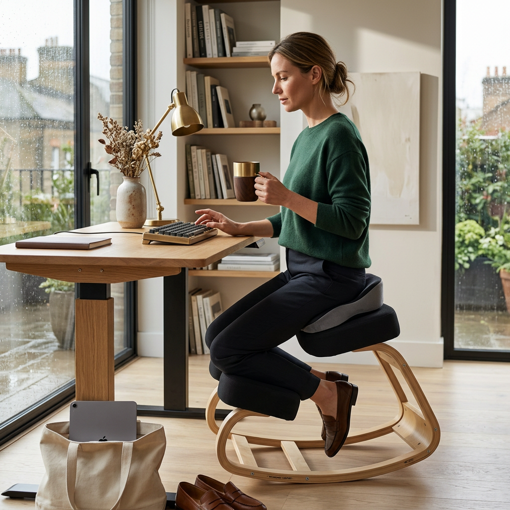 Wooden Kneeling Chair Bundle - Essential (Black)
