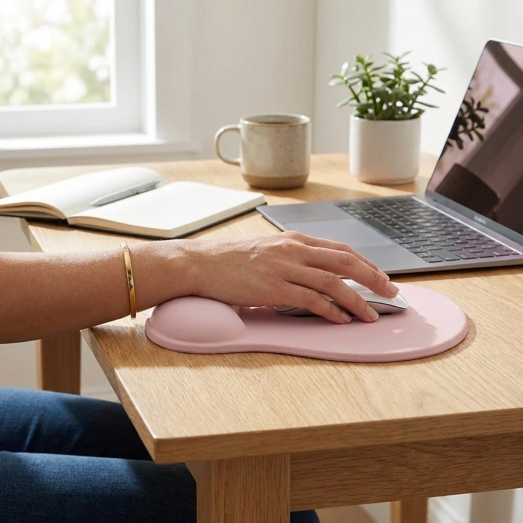 Cushioned Wrist Rest Mouse Pad
