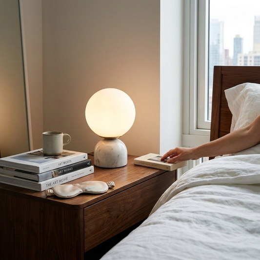 Round Marble Table Lamp