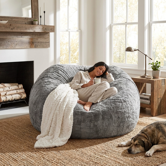 Fluffy Bean Bag Cover