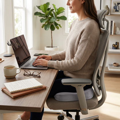 The Sollievo Memory Foam Seat Cushion Grey - home office