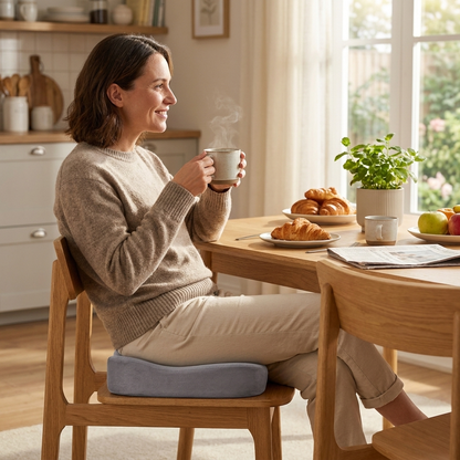 The Sollievo Memory Foam Seat Cushion Grey - breakfast table