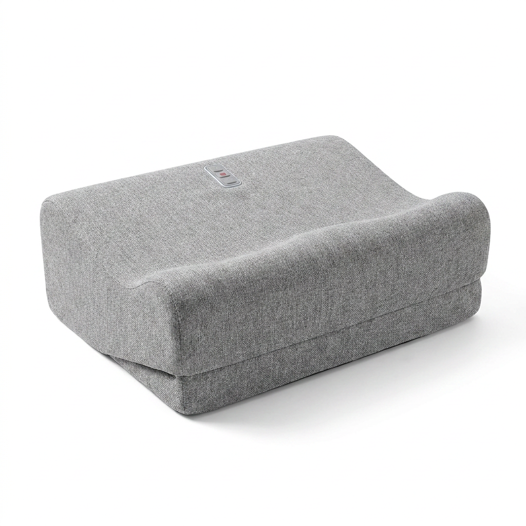Heated Vibration Footrest for Under-Desk Comfort - white background