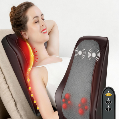 3D Shiatsu Deep Kneading Back & Neck Massage Cushion - Gray