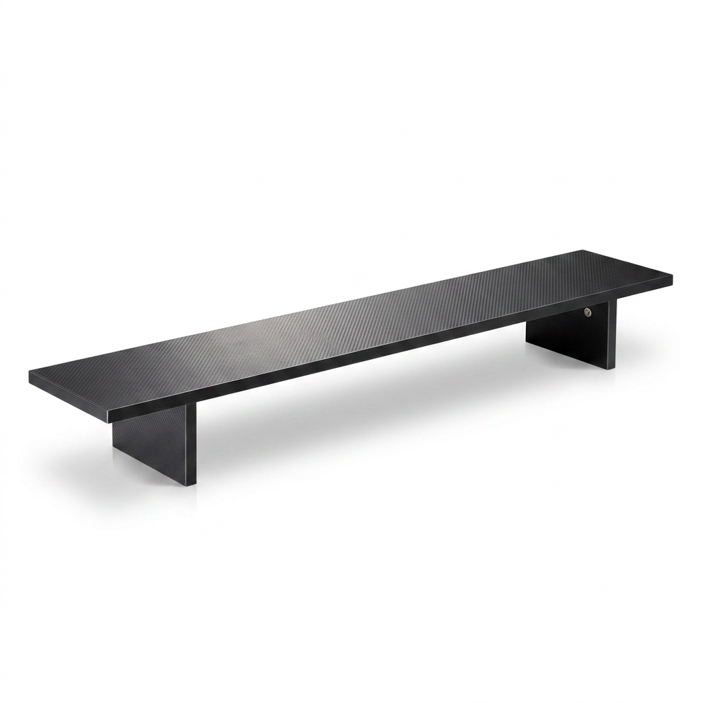 Sollievo Carbon Fiber Dual Monitor Stand, White Background Studio Shot