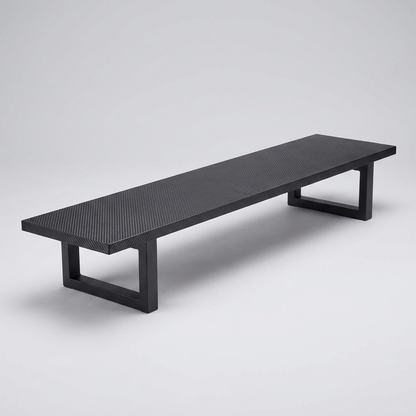 Sollievo Carbon Fiber Dual Monitor Stand, Side Profile View