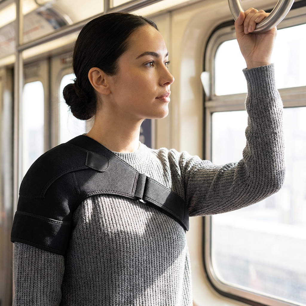 Sollievo Adjustable Shoulder Wrap, Lifestyle In Use
